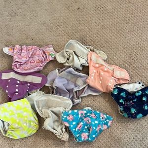 Cloth diaper covers- lot of 9
